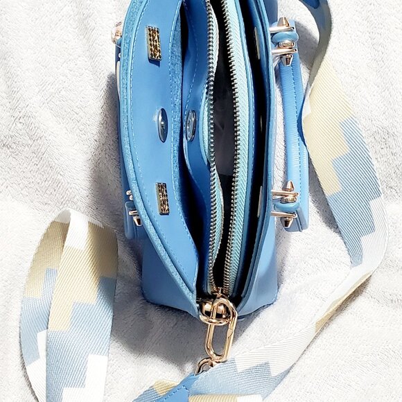 MATMAZEL "Gian" Metal Handle Hand & Shoulder Bag- Crossbody Purse - Picture 9 of 17